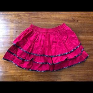 Lands End girls ruffle skirt Christmas🎄red 6 NWT